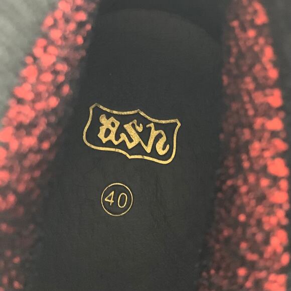 ASH Womens Ninja Sock Trainers Cashmere Tweed Knit Red Black Suede Trim Size 40 - Picture 6 of 11